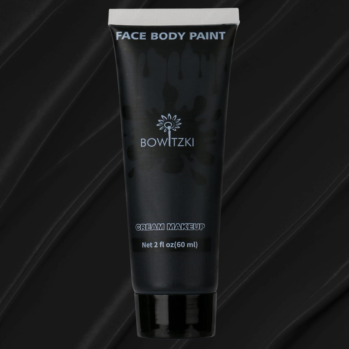 Bowitzki Face and Body Paint 2oz Cream Makeup 60ml Water Based Face Painting Special Effects For Adults Children Kids Halloween Christmas Party Stage Cosplay (Black)