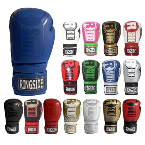 Ringside Apex Flash Sparring Gloves IMFTech Boxing Gloves with Secure Wrist Support Synthetic Boxing Gloves for Men and Women Blue and Blue 14 oz