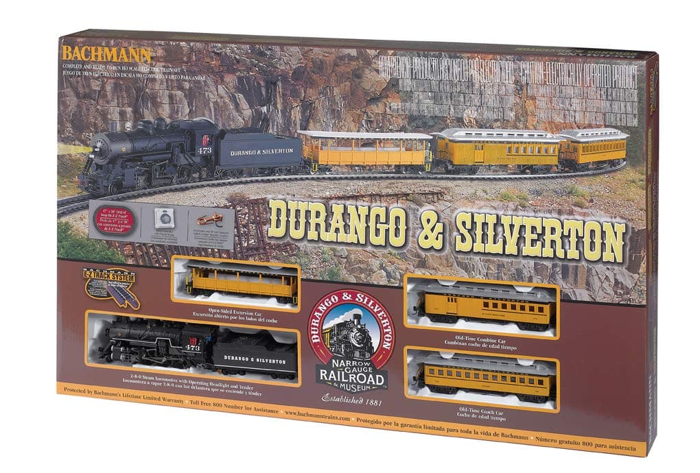 Bachmann Trains - Durango & Silverton Ready To Run Electric Train Set - HO Scale, Yellow