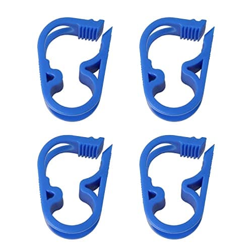 DGBRSM 4pcs 1/4"-1/2" Tube OD Shut Off Hose Clamp Adjustable Tube Clamp Water Flow Control Tube Clip, Blue