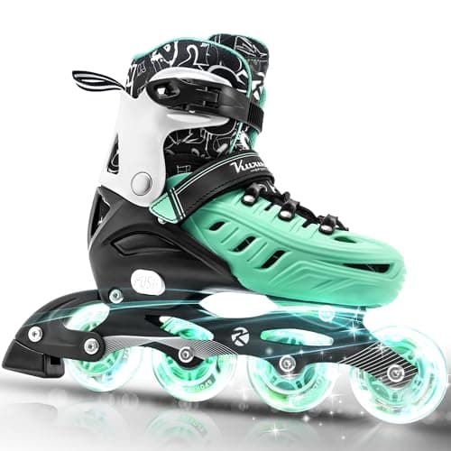 Adjustable Inline Skates for Kids Girls Boys Ages 8-12 Patines para Niños Niñas Outdoor