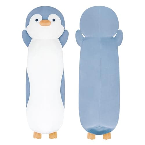 Dalmao 22 inch Long Penguin Body Pillow for Kids Big Penguin Stuffed Animal Plush Toys Cute Cuddle Pillow Gift for Kids Girls Girlfriends Birthday Christmas