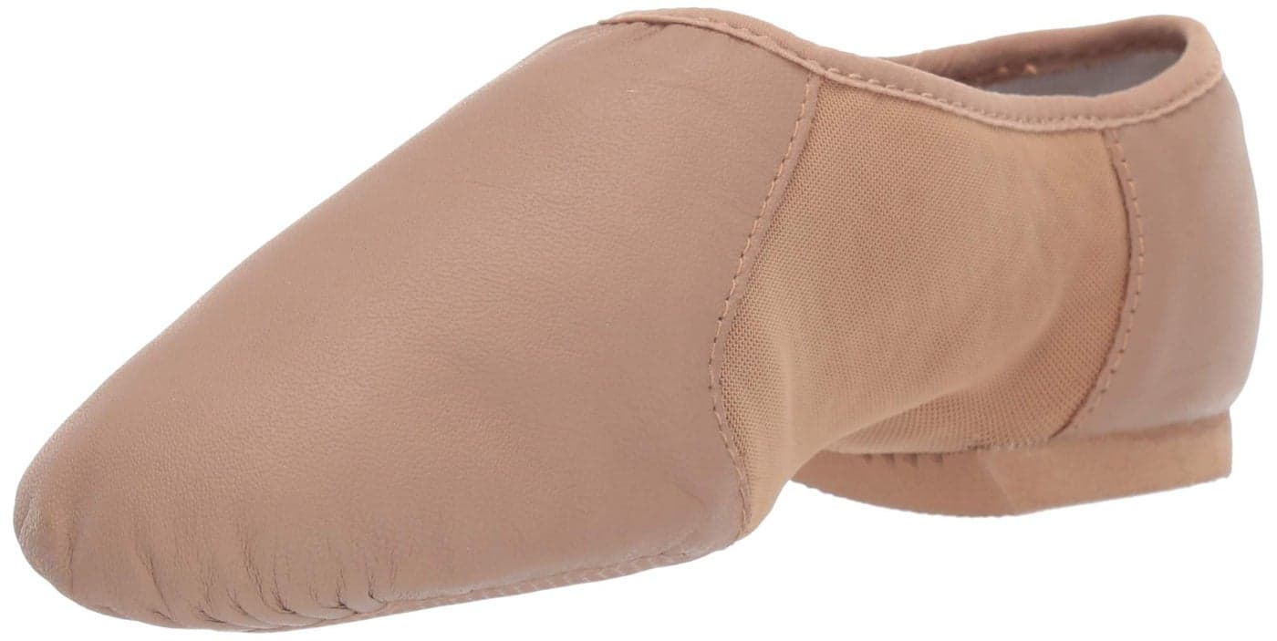 Bloch girls Girl's Neo-flex Slip on Jazz dance shoes, Tan, 13.5 Little Kid US