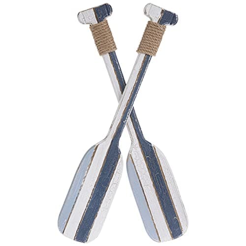 Hobby Lobby Nautical Ship Boat Paddles Ocean Striped Oars Wood Wall Hanging Home Décor