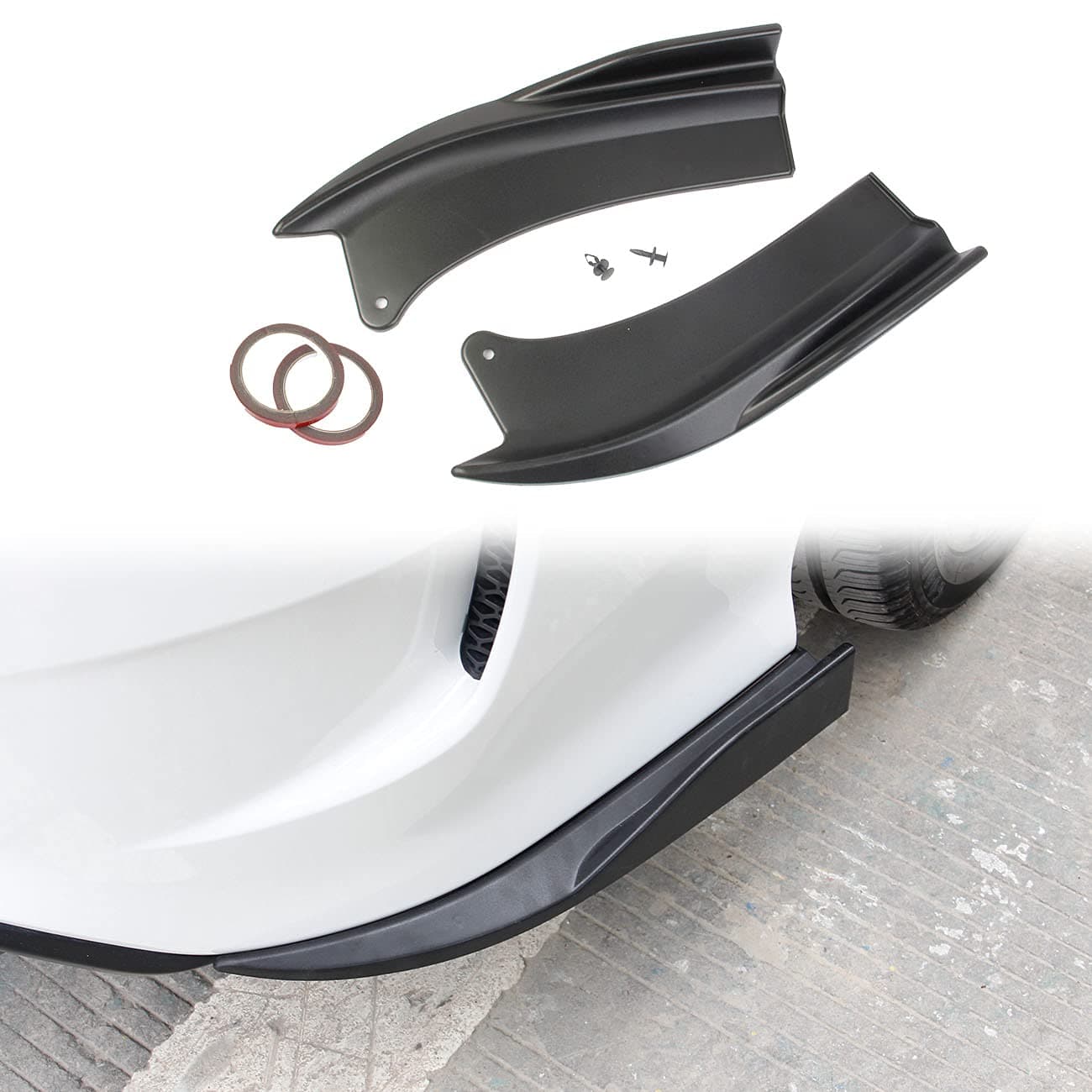 Car Rear Bumper Spoiler Bumpers Lip Diffuser Splitter Protector for Dodge Charger 20152021 Matt Black