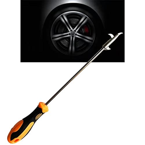 JRangelp Automotive Tire Stone Cleaning Hook Multifunctional Portable Tire Stone Removal Tool Stainless Steel Car Tyre Protector Repair Tool Wheel Cleaning Tool with Screwdriver