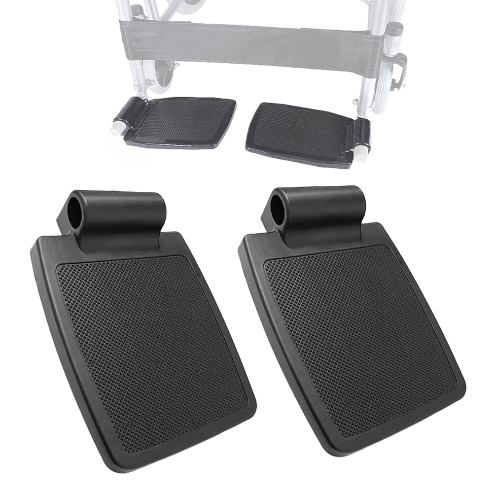GBHMED Universal Wheelchair Footplate 78 Mounting Hole ABS Plastic 2 PCS 7 L x 6 W Fits Most Wheelchairs