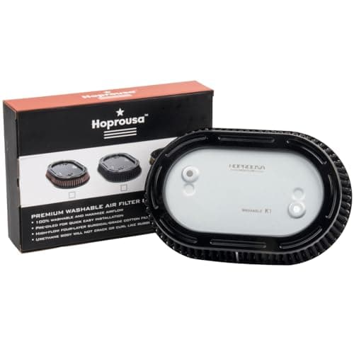 Hoprousa Replacement 29400267 Motorcycle Air Filter Compatible with '17-later Touring '18-later Softail M8 Engine Equipped with 114 Air Cleaner Accessories Parts (Black)