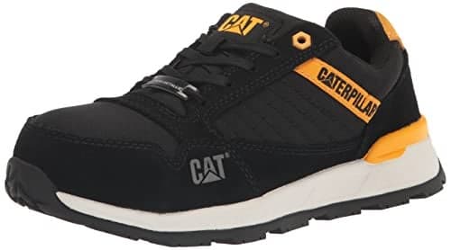 CAT Women's Venward Composite Toe Industrial Shoe, Black/Cat Yellow, 8