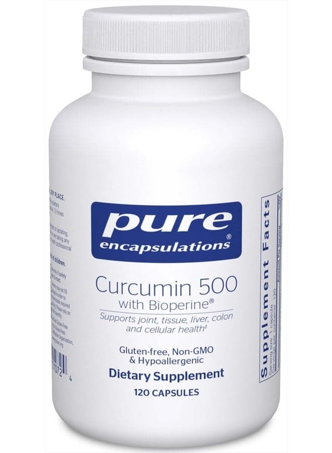 Curcumin 500 with Bioperine - Antioxidant Supplement to Support Joints, Tissue, Liver, Colon & Cellular Health* - with Turmeric Curcumin & Bioperine - 120 Capsules