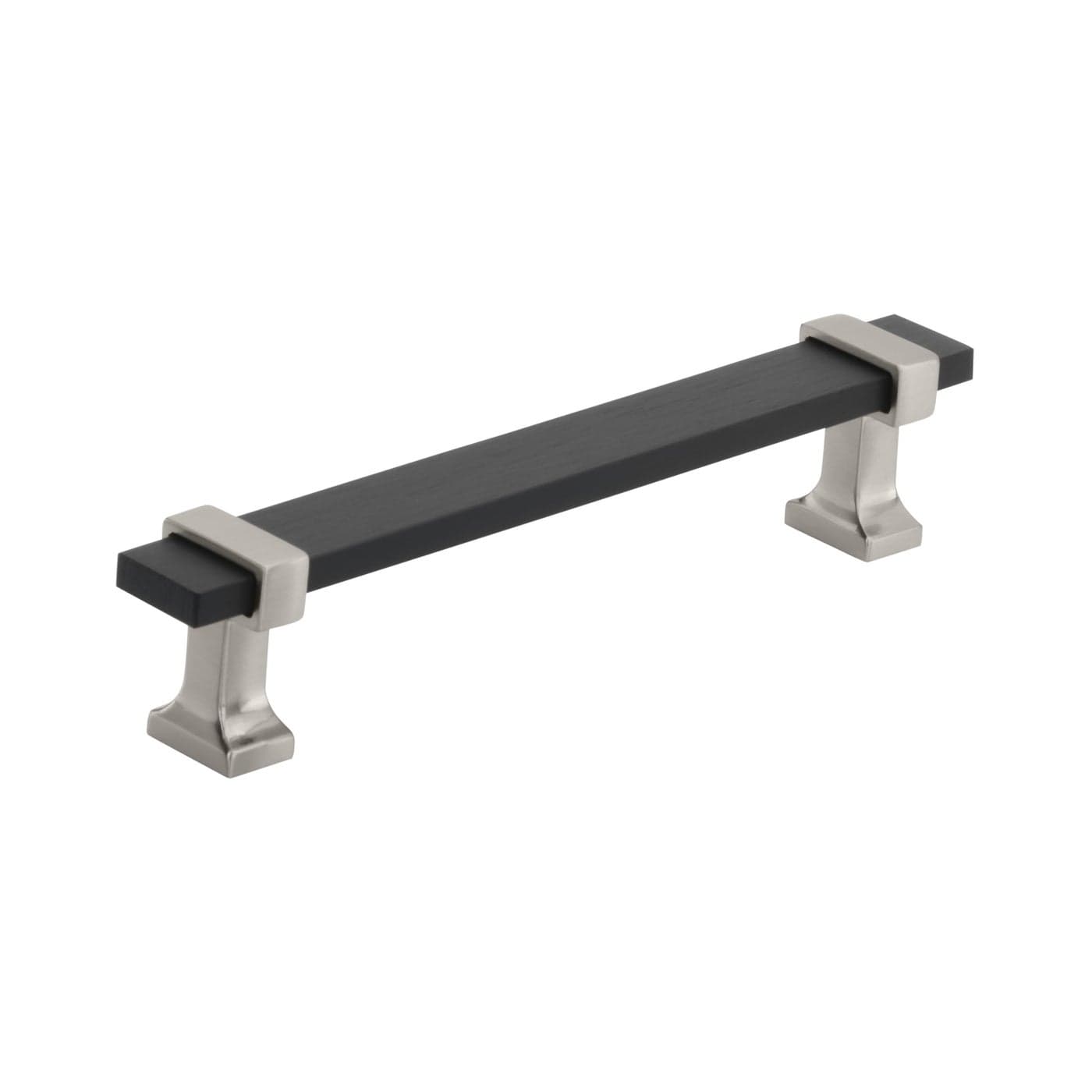 Amerock Cabinet Pull Brushed Matte BlackSatin Nickel 5116 inch 128 mm Center to Center Overton 1 Pack Drawer Pull Drawer Handle Cabinet Hardware