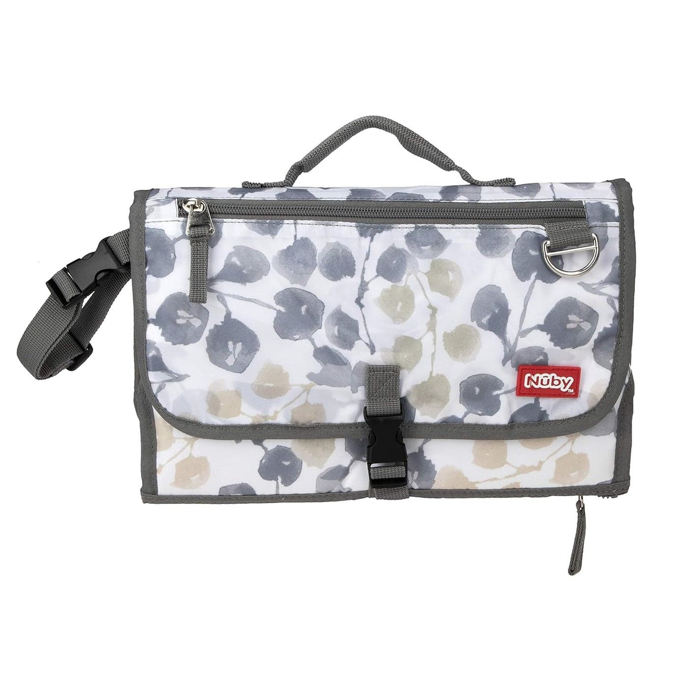 Nuby Portable Baby Changing Pad Station Quick Wipe Clean Changing Mat with Builtin Pillow Floral Print