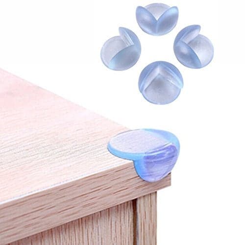 Futaba Baby Safety Silicone Protector Table Corner Edge Protection Cover - Pack of 10 - White