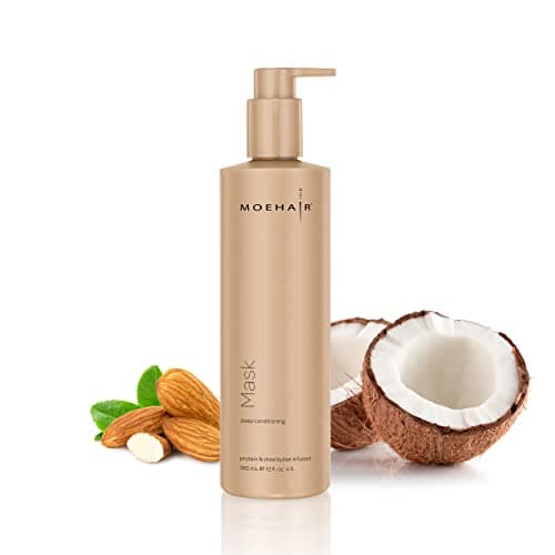 MOEHAIR Hair Mask | Hydrating Hair Mask with Shea Butter, Proteins, and Olive Oil | Hair Mask for Damaged Hair | Smoothens Hair and Intensely Moisturizes | Sulfate and Paraben-Free (12 Fl. Oz)