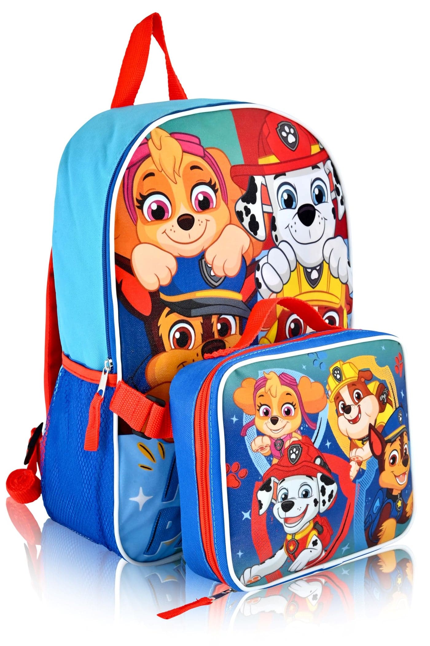 Paw Patrol Backpack With Lunch Box for Kids | Insulated Lunch Bag Lunch Box for Boys, Girls, Toddlers | Backpack for School and Reusable Lunchbox
