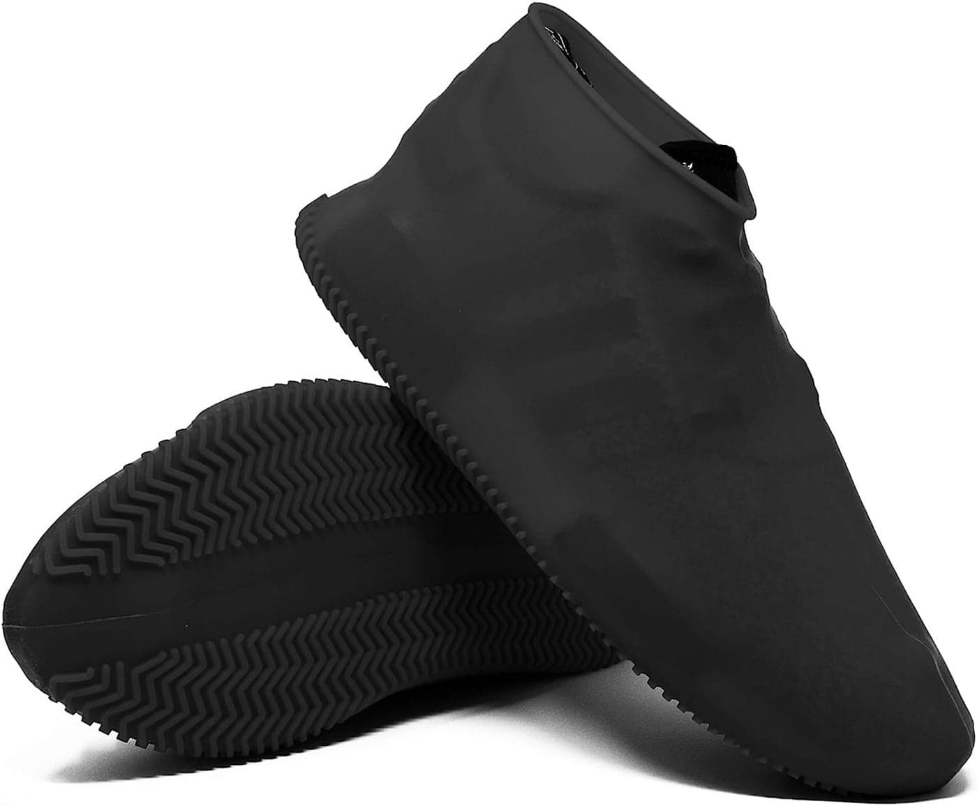 MINNESOTA Silicone Waterproof Rain Shoe Cover - Reusable Overshoes Boots Non-Slip Washable Water Resistant Protection Outdoor Cycling For Men and Women - Black (BK-SHOE-COVER-M)
