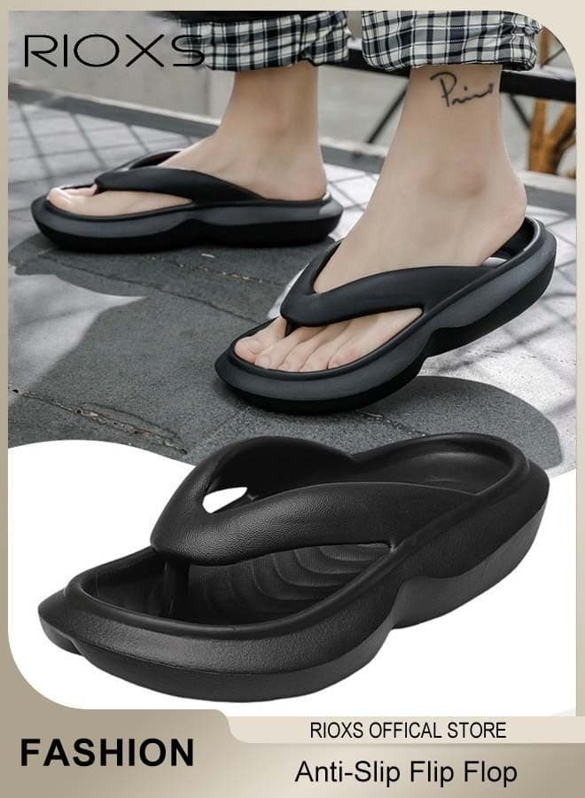 Unisex Flip Flops, Fashion Men's Flip Flops, Women's Comfort Sandals, Ultra Soft Arch Support Slides Slipper, Thicken Sole Flip Flops for Men and Women, Lightweight Walking Slippers for Daily Wear, Outdoor Summer Beach Slides, Men's Comfort Shoe Open-Toed Sandal, Slide Flip-flip for Vacation/ Cruise