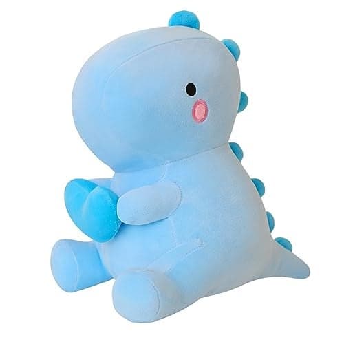 SQEQE Dinosaur Stuffed Animal Loving Soft Dino Plush Toys with Holding Heart Sweet Romantic Anniversary Birthday Gift for Her Girls Boys GirlfriendBlue20 inch