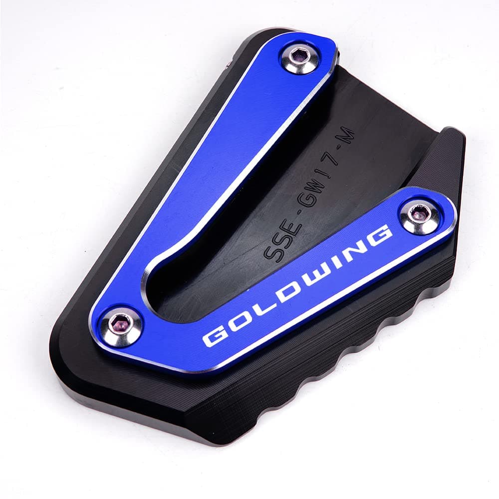MOWOK For Goldwing GL1800 20022017 and 20182023 Goldwing GL1800 1800 Motorcycle Side Stand Extension Kickstand foot Pad Year 20022017 Blue