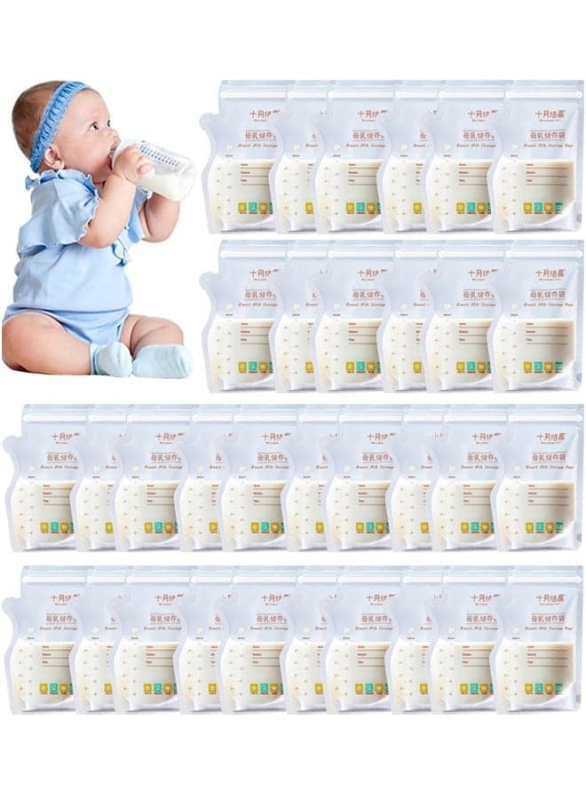 Breast Milk Storage Bags 180 PCS Milk Storage Bags Breastfeeding 200ml Breastmilk Storage Bags Pre-sterilised BPA-free Breastmilk Double Seal Bag