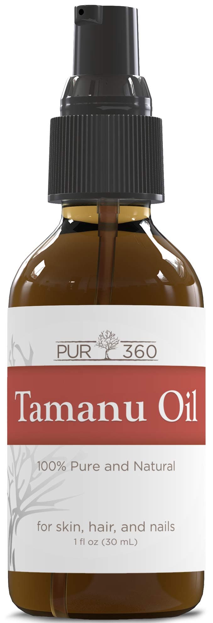 PUR360 Tamanu Oil Best Treatment for Psoriasis Eczema Acne Scar Rosacea Relief for Dry Scaly Skin Scalp and More Cold Pressed Proven 100 Pure