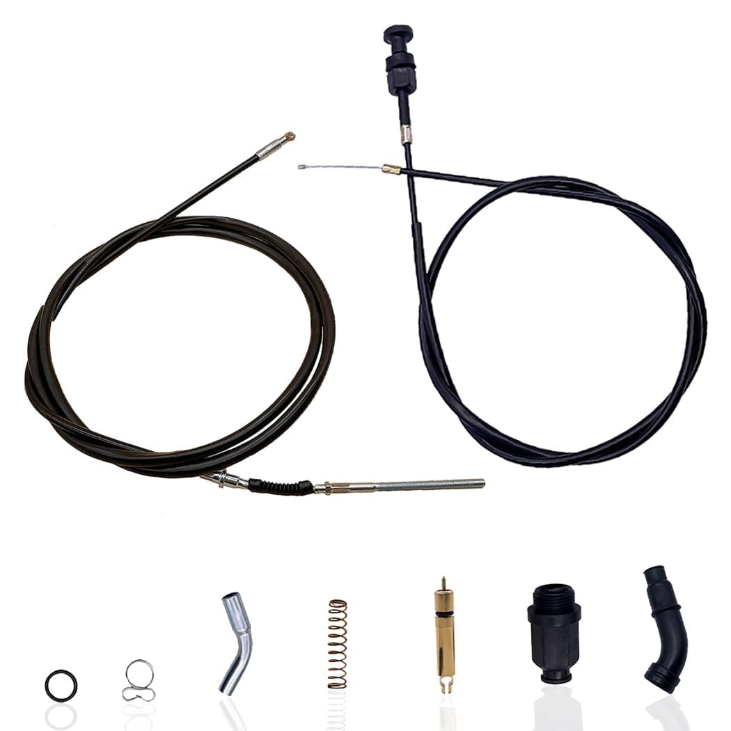 Choke Cable Starter Valve Plunger Kit with Rear Hand Brake Cable for Honda TRX300 TRX350 Fourtrax 350 TRX300FW 350 Foreman 400 450 Rancher TRX350 TRX350FM TRX350TE TRX350TM TRX350FE 20002006