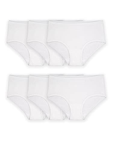 Fruit Of The Loom Girls Tag Free Cotton Brief Multipacks Underwear, Brief - 6 Pack - White, 6 US