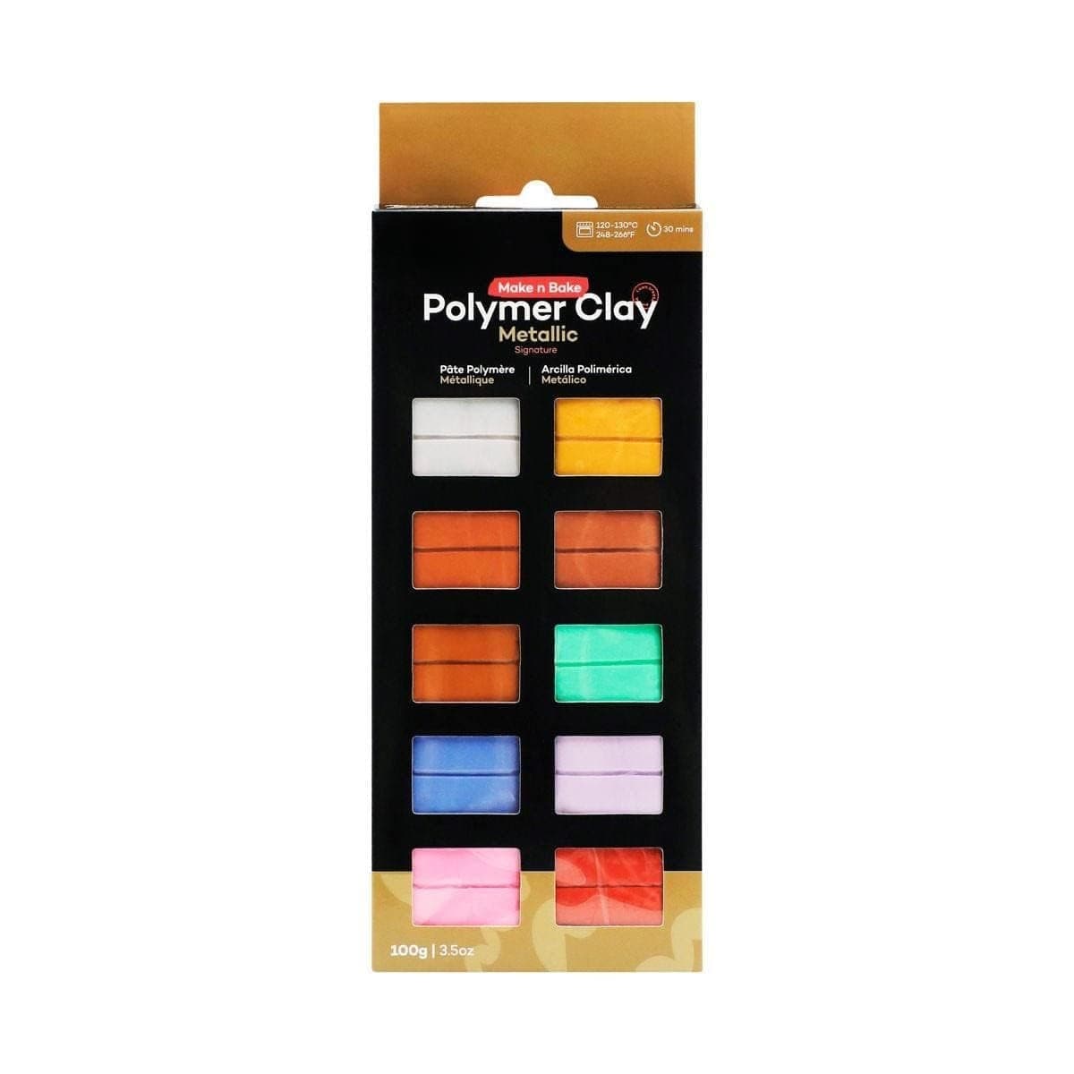 ARTISTERY Make n Bake Polymer Clay Signature Metallic 100g 35ozPolymerModellingSculpting ClayArt and Craft Clay for Kids