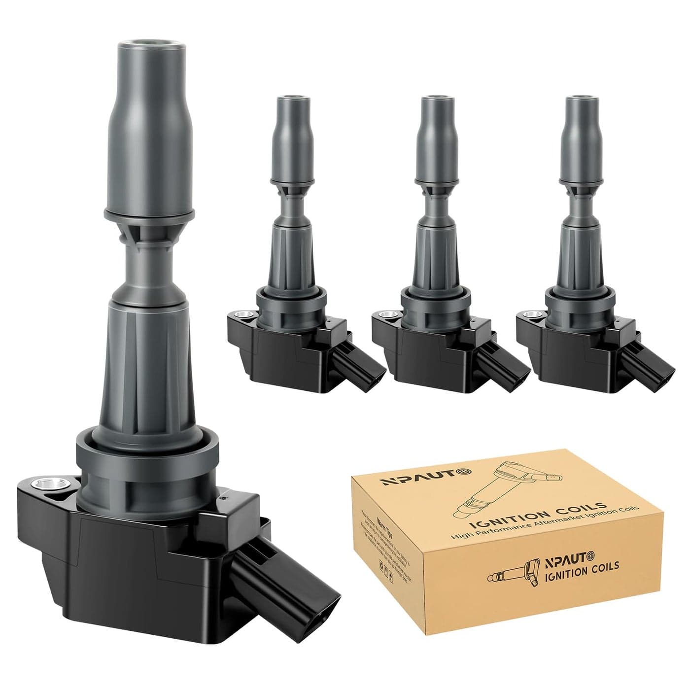 NPAUTO Ignition Coil Pack compatible with 2015 2016 2017 2018 2019 Hyundai Sonata Kia Optima Hyundai Santa Fe Sport Tucson Veloster Kia Sorento Sportage Stinger L4 24 20 Set of 4