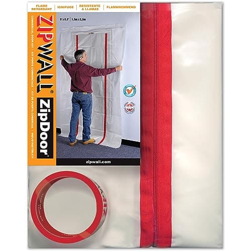 ZIPWALL ZDC Commercial ZipDoor Kit, , red ,1 Count(Pack of 1)