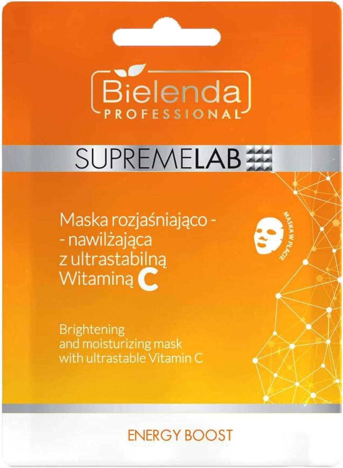 Bielenda SupremeLab Energy Boost Brightening And Moisturising Mask With UltraStable Vitamin C 1 Patch