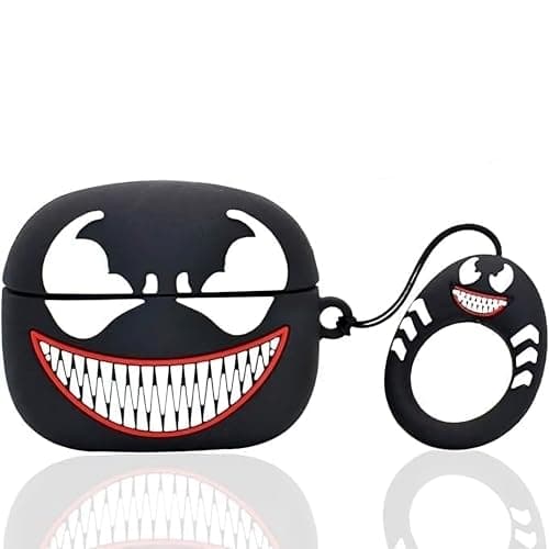 LATALI Cartoon Silicone Case Compatible with Apple AirPods Pro 2 Case Cover – Cute 3D Shockproof 360° Protective Skin Cover with Keychain | AirPods Pro 2nd Gen Case (Venome)