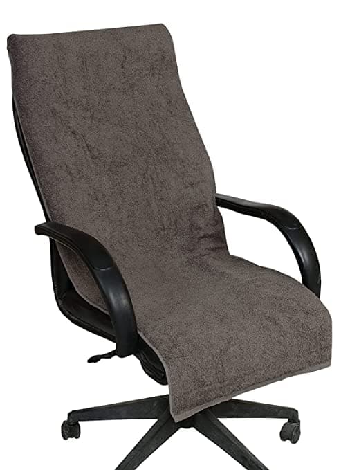 AVL Cotton Solid Luxury Unique Office Chair Towel with Tie Knot Multicolor Gray