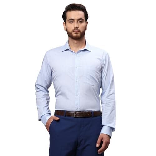 Park Avenue Men's Slim FIT Full Sleeve Medium Blue Formal Shirt