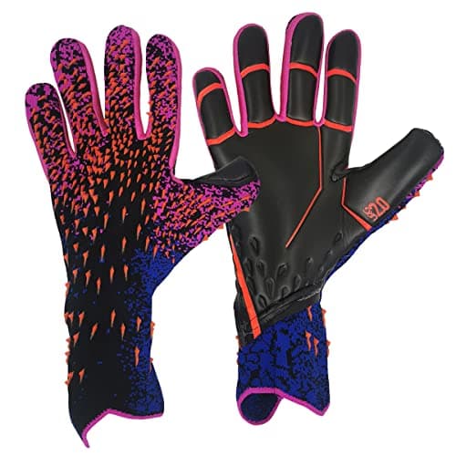 Scott Edward Football Goalkeeper Gloves for Boys Kids Children Adult Soccer Goalkeeper Kit Premium Goalkeeper Gloves Super Grip & Protection Size 6/7/8/9/10