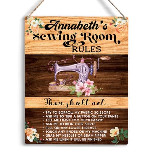 Retro Sewing Supplies Home Decor Wall Decor Sewing Accessories Wall Art Rustic Wooden Hanging Sign Quilting Supplies for Quilters Sewers Sewing Lovers Office House Home Sewing Room Living Room Decor