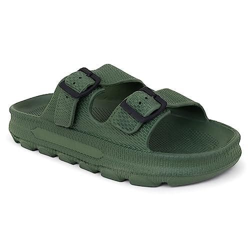 Hygear Men's Zodiac Olive Green Slipper_6 UK (HG-GE-1011)