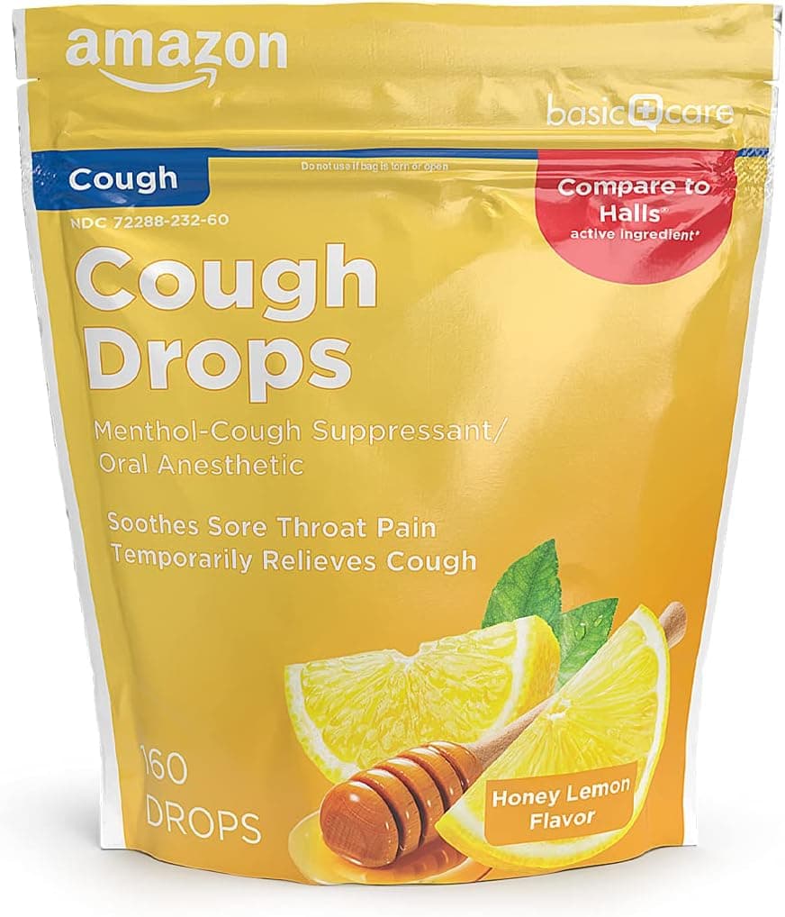 Care Honey Lemon Cough Drops 160 Count Previously SoundHealth
