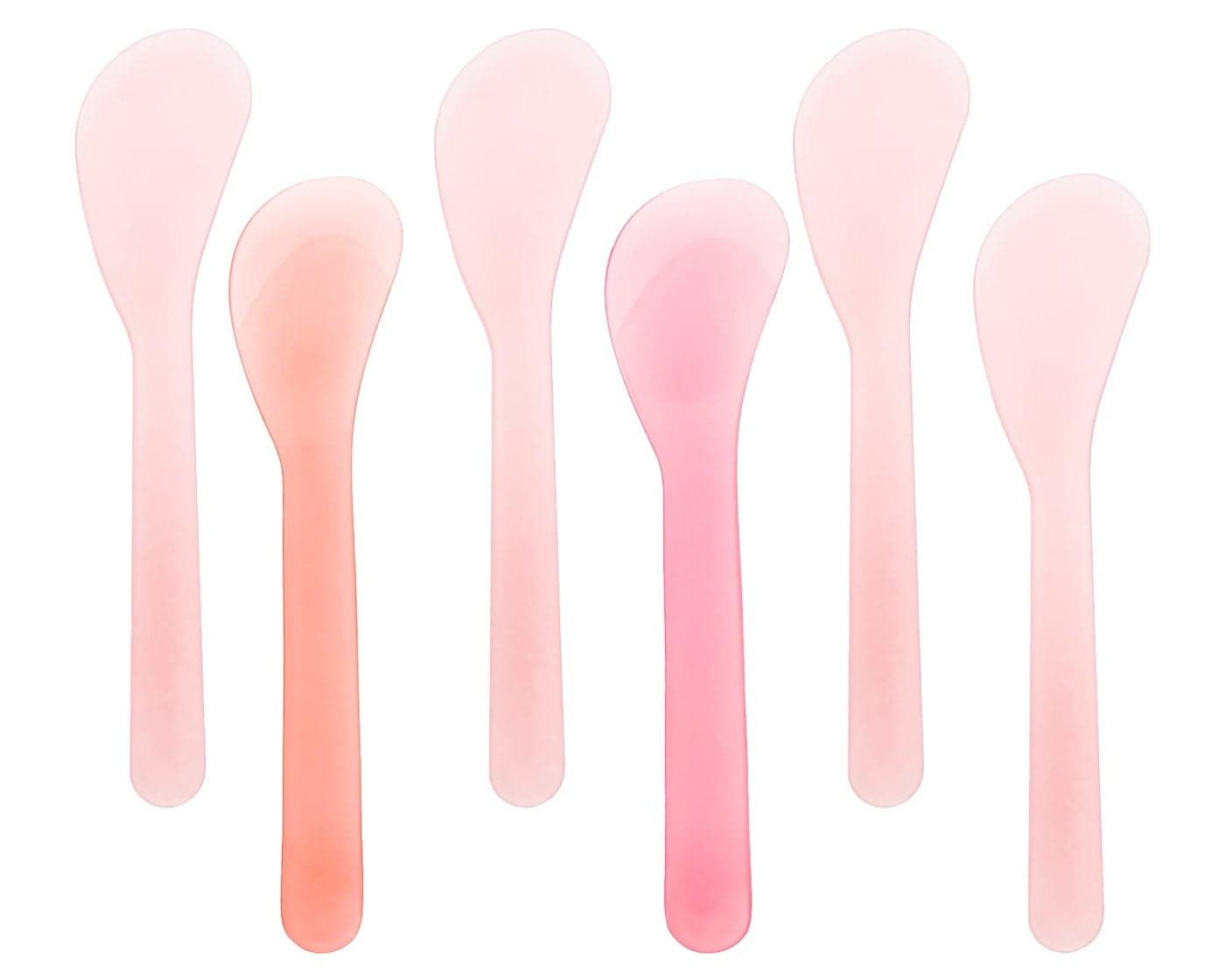 ONLYKXY 5inch Random Color Plastic Beauty Spoon Facial Cream Brush Makeup Scoop Mud Reusable Cosmetic Dig Scoop Spatula Mask Tip for Lotions Moisturizers Home Salon DIY Facemask Mixing Sampling 6