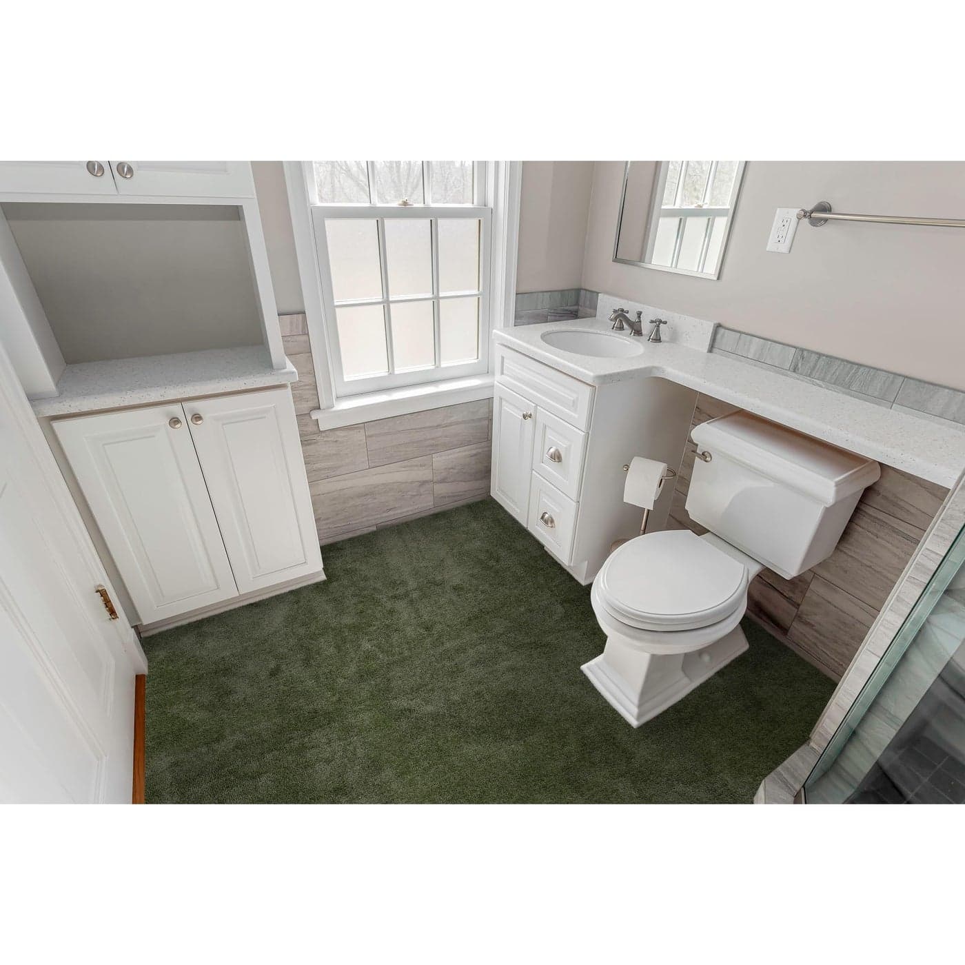 Garland Rug Room Size Bathroom Carpet 5Feet by 6Feet Deep Fern