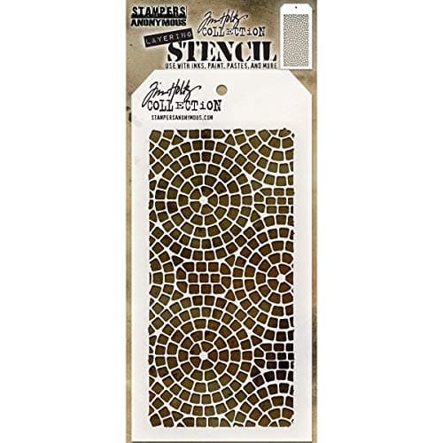 Art Gone Wild Tim Holtz Mosaic Stencil Synthetic Material 284 x 114 x 01 cm
