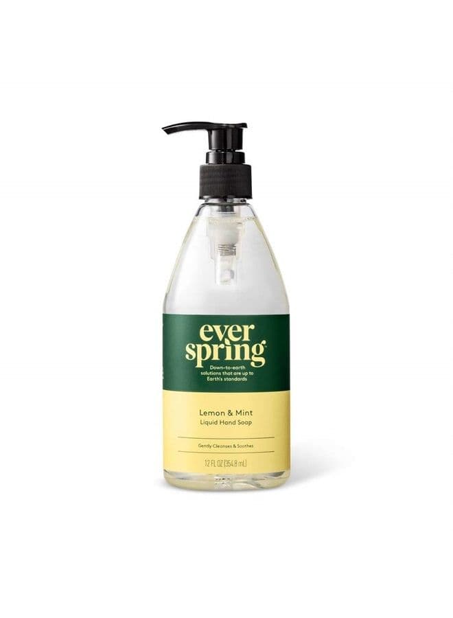 Lemon & Mint Liquid Hand Soap - 12 fl oz - Everspring