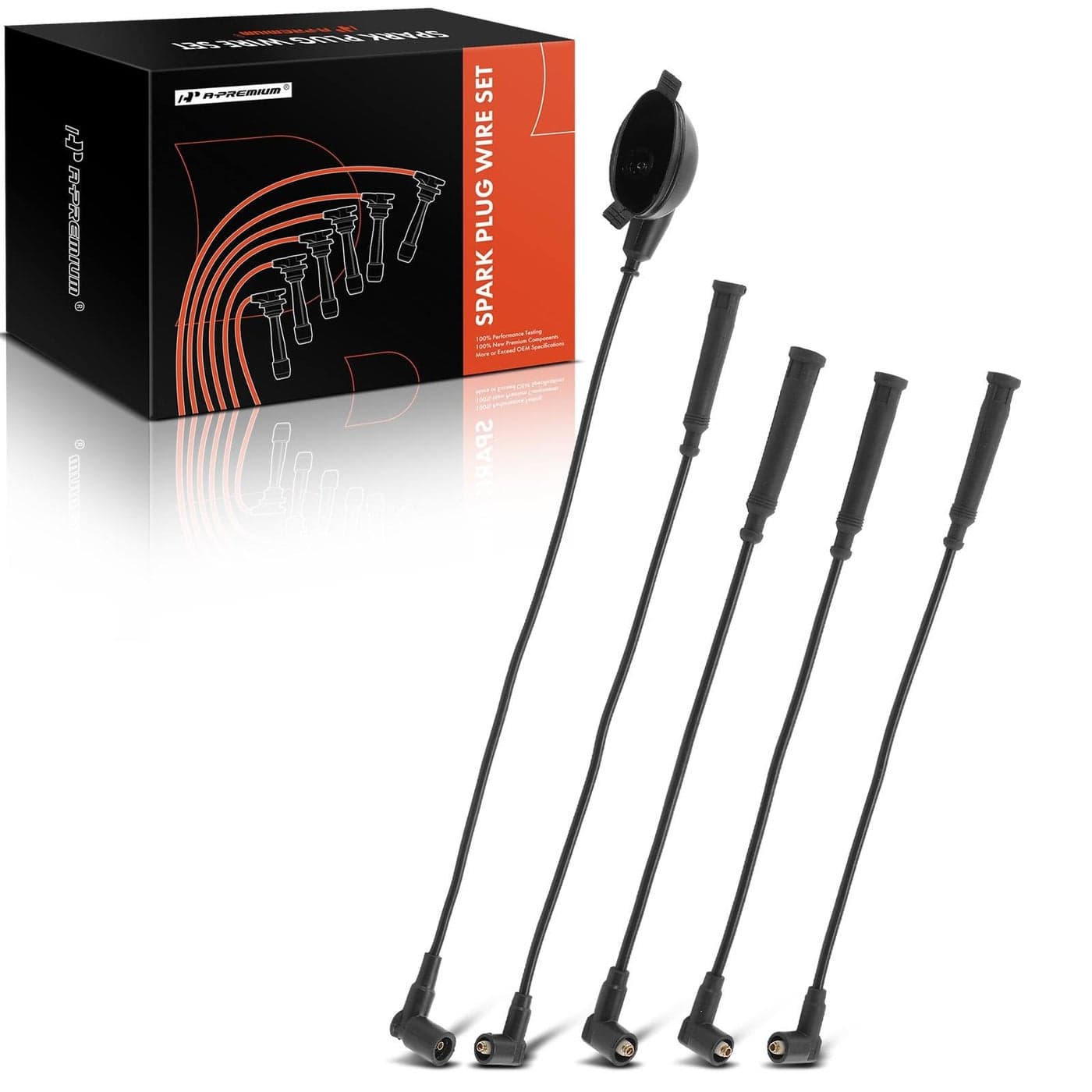 APremium Ignition Spark Plug Wires Set of 5 Compatible with BMW 3Series 318i 1984 1985 L4 18L SOHC
