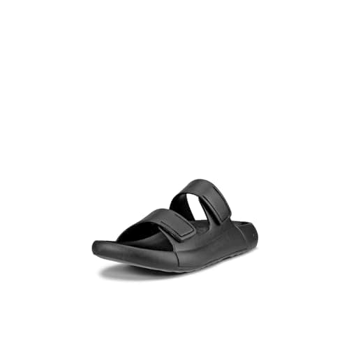 ECCO Unisex Cozmo Two Band EVA Slide Sandal, Black, 2-2.5 US Men