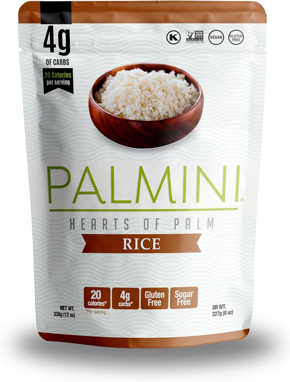 Palmini Low Carb Rice Pouch - Gluten Free, Vegan, 227g