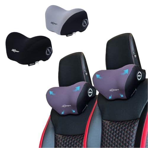 Neodrift ‘NeckFlow Pro’ (Set of 2) | (Color - Rendom) (Neck Rest Cushion Orthopedic Velvet Memory Foam Pillow for Neck, Head, Shoulder Support) Pain Relief for Car