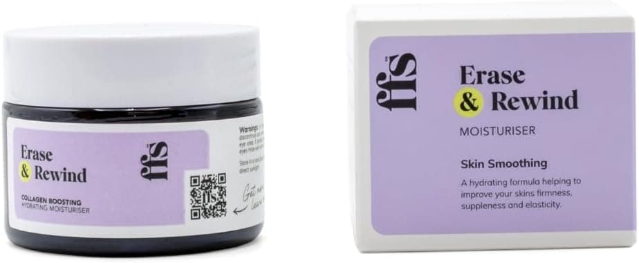 FFS Beauty Erase Rewind Collagen Boosting Hydrating Moisturiser Anti Wrinkle Face Cream Face Care Collagen Cream Vegan Day and Night Cream