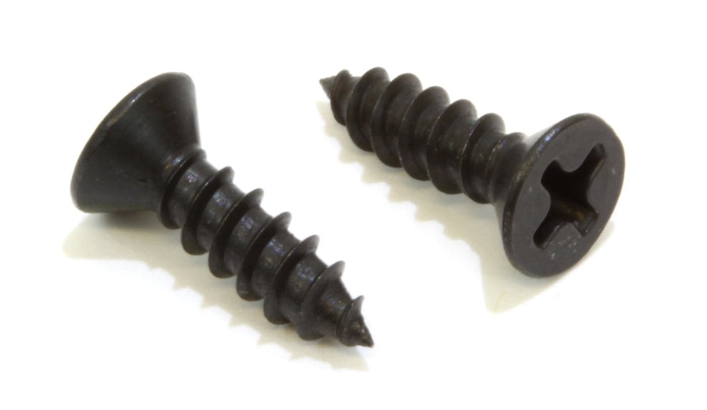 Bolt Dropper Black Oxide Coated Stainless Screw - Flat Head Phillips Wood Screws - Small Screw Hardware Suitable for Cabinet - Corrosion-Resistant Fasteners (25 Pack of 6 X 1/2)