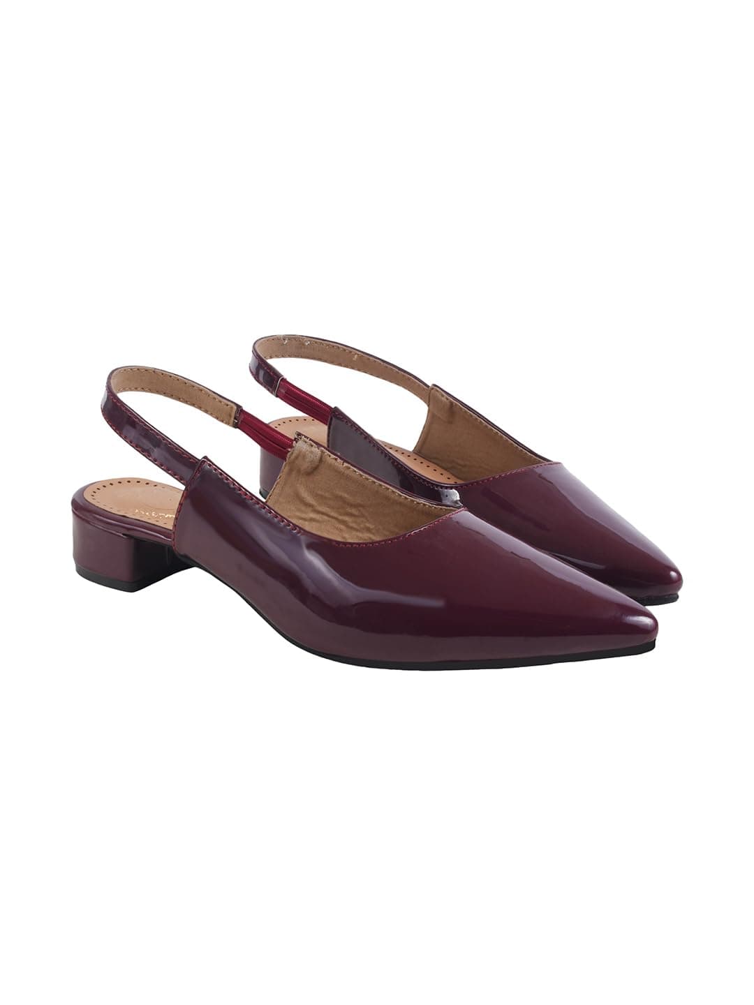 Shoetopia Solid Pointed Toe Cherry Pumps For Women & Girls /EU40