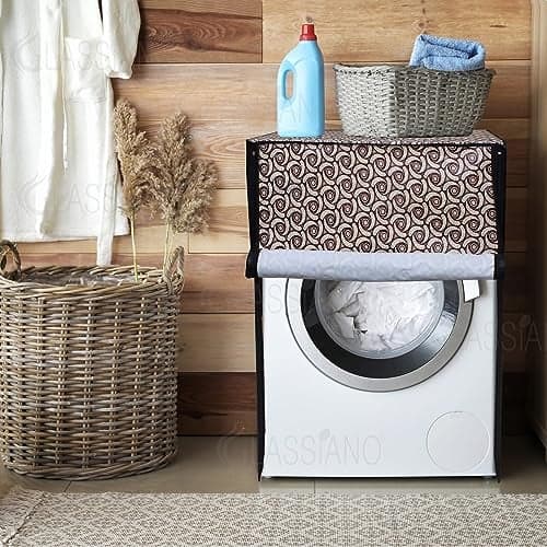 Glassiano Fully Automatic Front Load Waterproof Washing Machine Cover for Samsung/ IFB/ LG/ Godrej/ Whirlpool/ Bosch/ 6 kg, 6.2 Kg, 6.5 Kg, 7 Kg